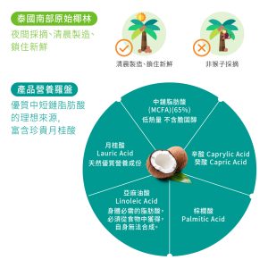 有機低溫萃取初榨椰子油(玻璃瓶裝) 450ml：圖片 4
